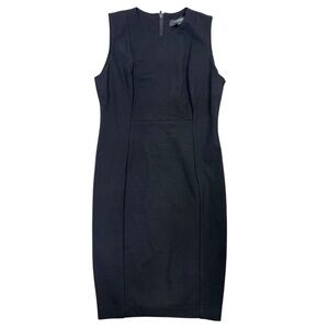 Liverpool Dress‎ Women Black 2 Sleeveless Ponte Sheath Stretch Exposed Back Zip